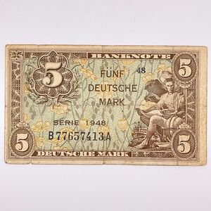 1948 German Military Certificate Collectible Paper Money